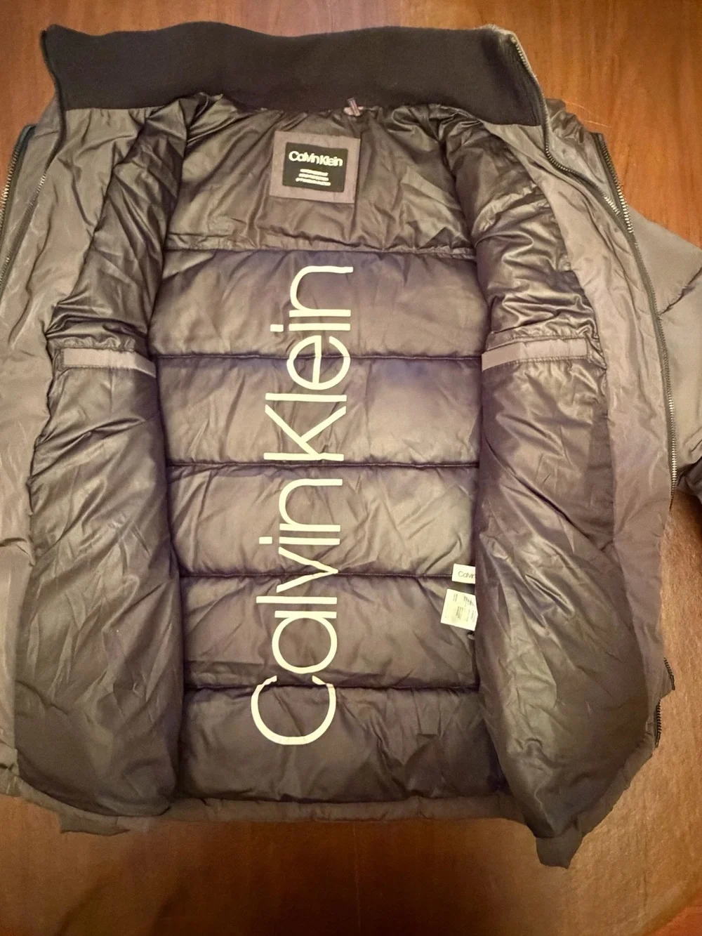 Calvin Klein Men's Dark Brown Quilted Puffer Jacket
